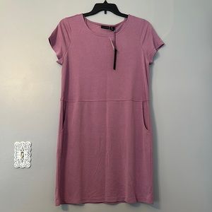 Midi purple t shirt dress
